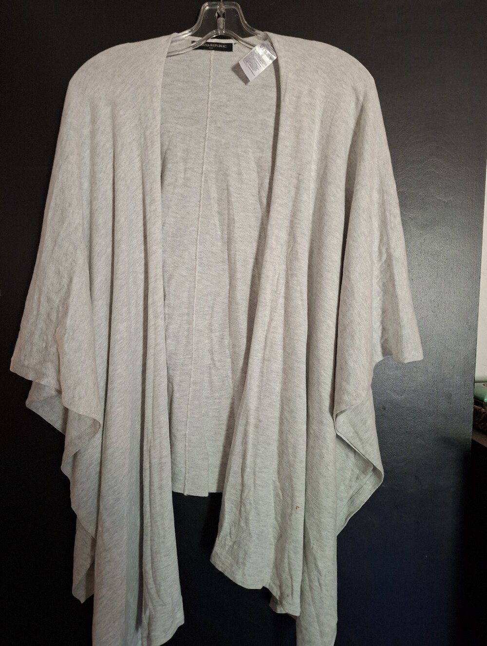 Banana Republic Light Cream Open-Front Cascade Cardigan